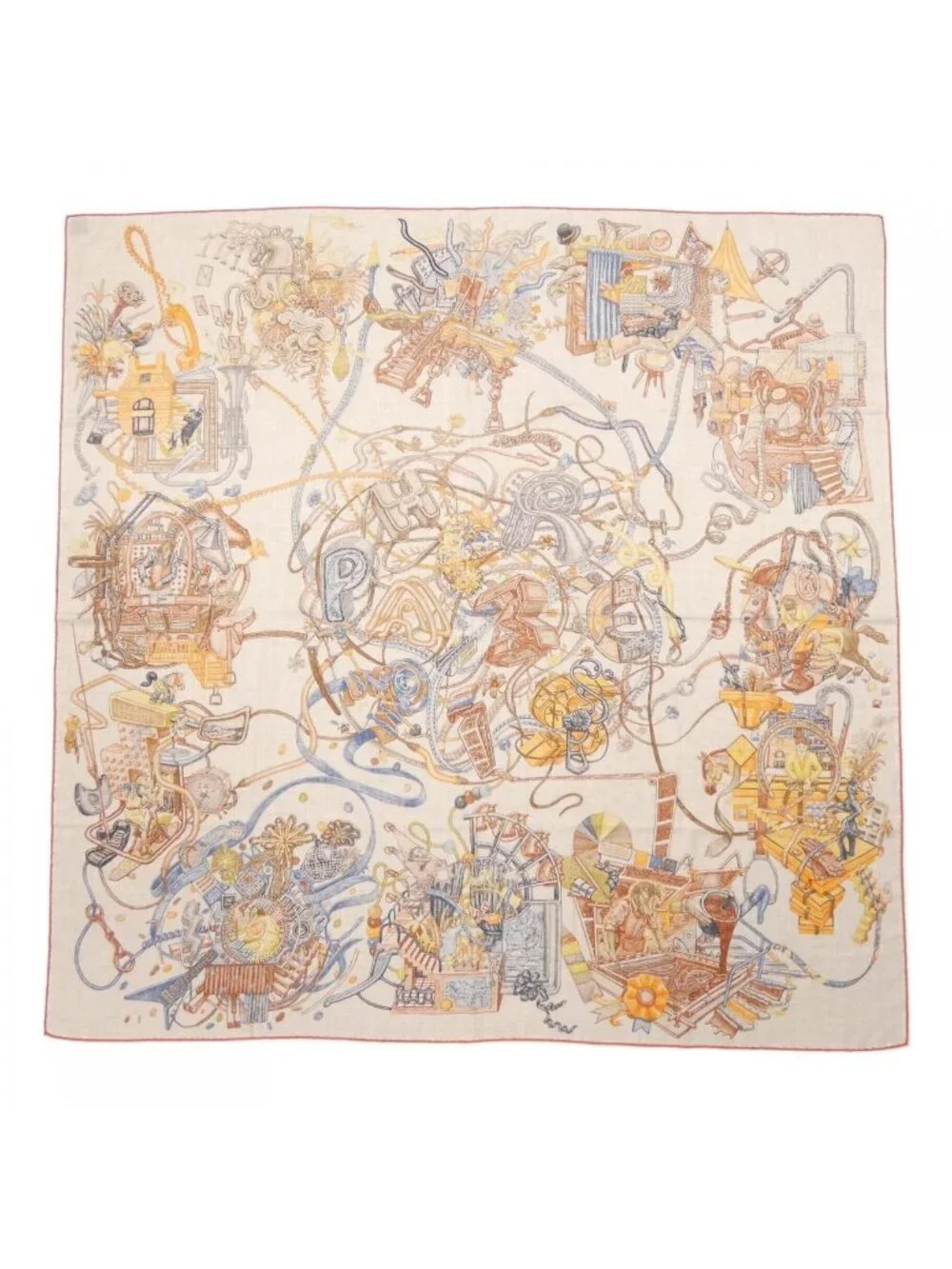 Hermes World Of Carre Shawl Scarf